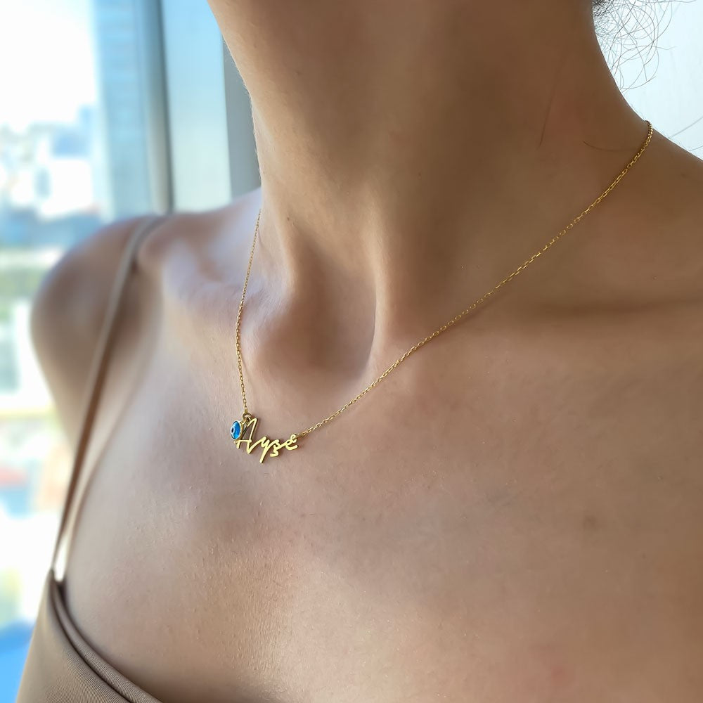 Collier en argent nommé Nazar manuscrit