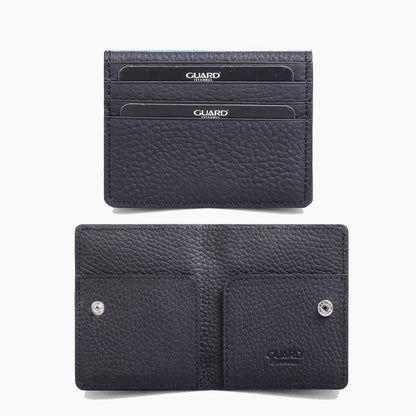 Portefeuille de cartes de visite en cuir réel