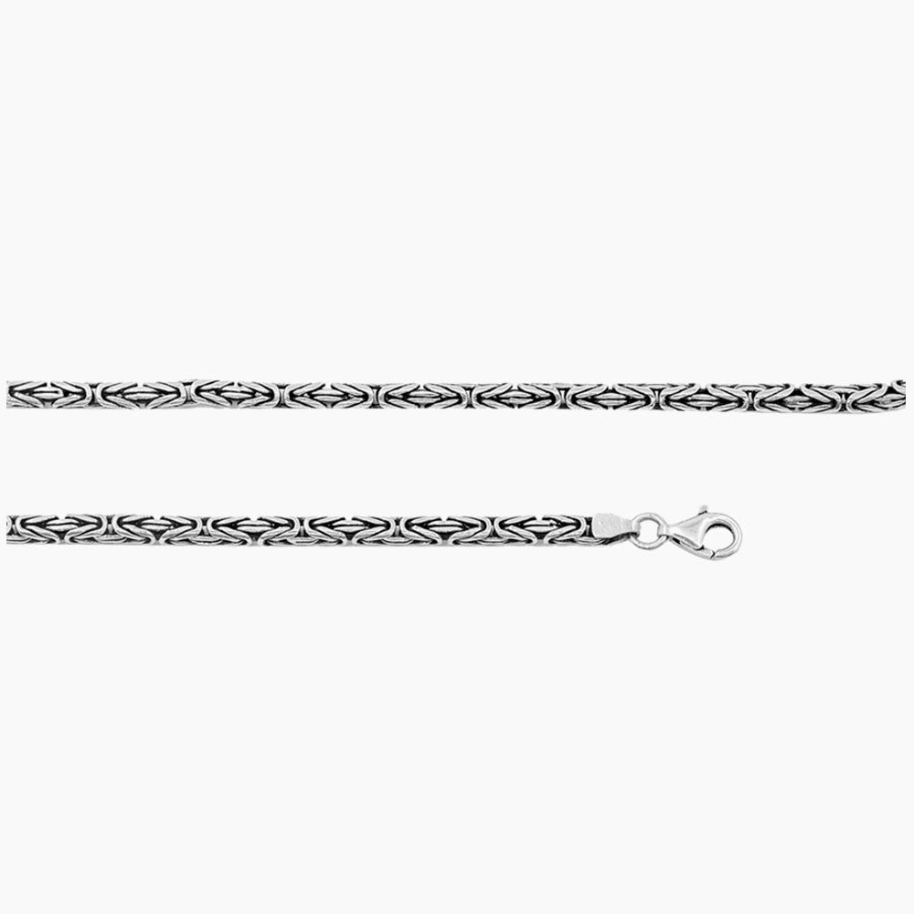925 Ayar Gümüş Oval Kral Zincir (2 mm)