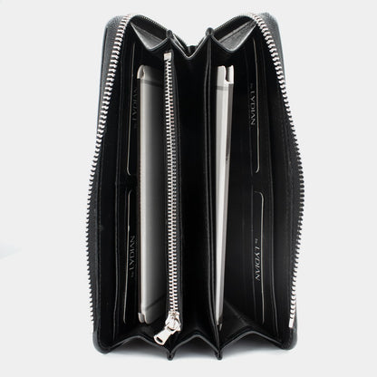 Portefeuille à main en cuir avec introduction par téléphone