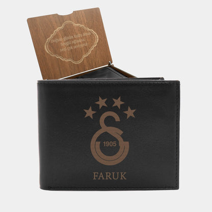 Nom Write GS Logo En cuir Portefeuille et boîte en bois