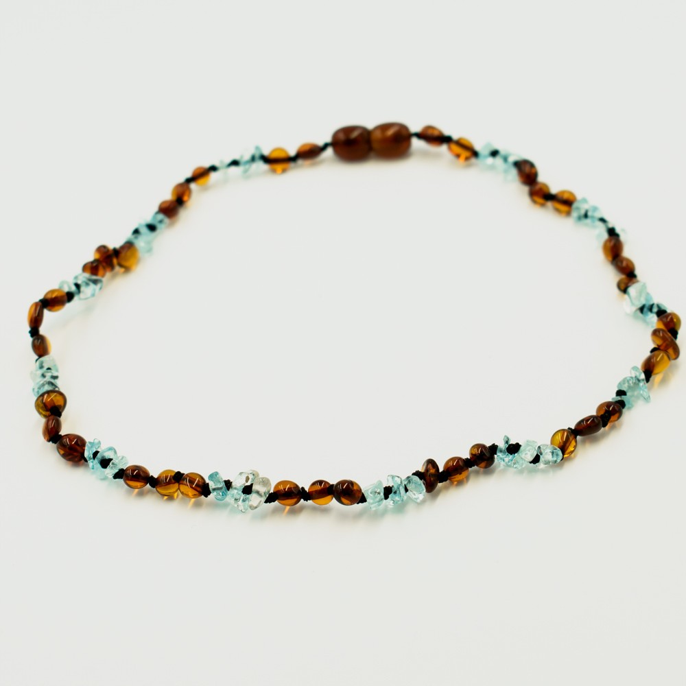 Genuine amber baby tooth necklace CNA031