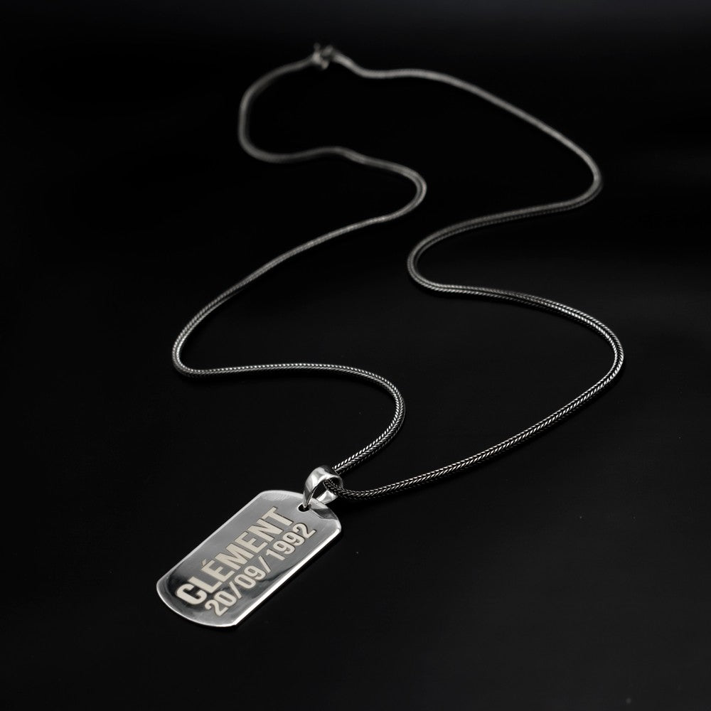 Collier Personnalisé en Argent 925 (Chaîne 60 cm)