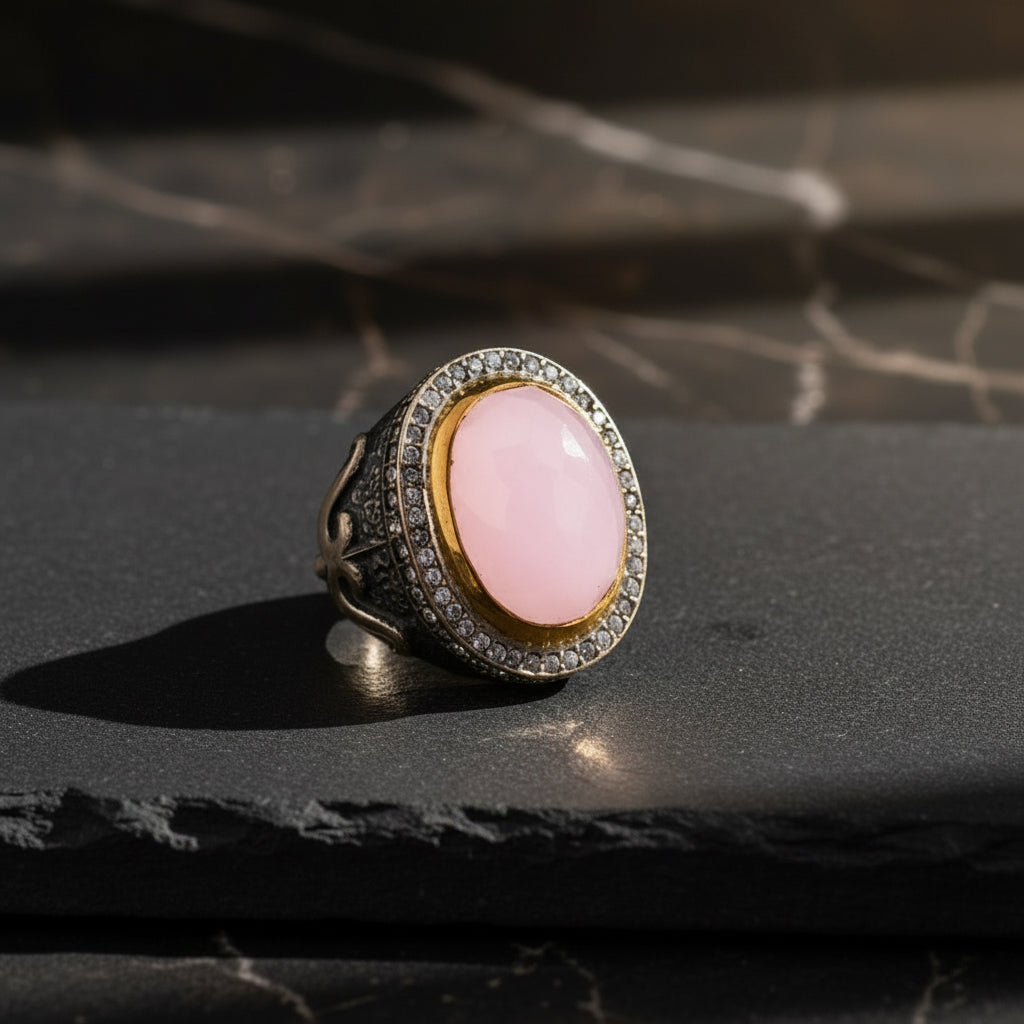Damenring mit Quvartz und 925 Sterling Silber