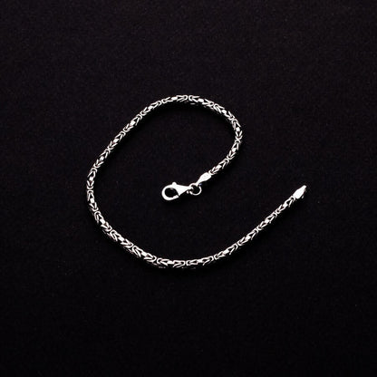 925 Bracelet de chaîne King Silver Silver 2 mm