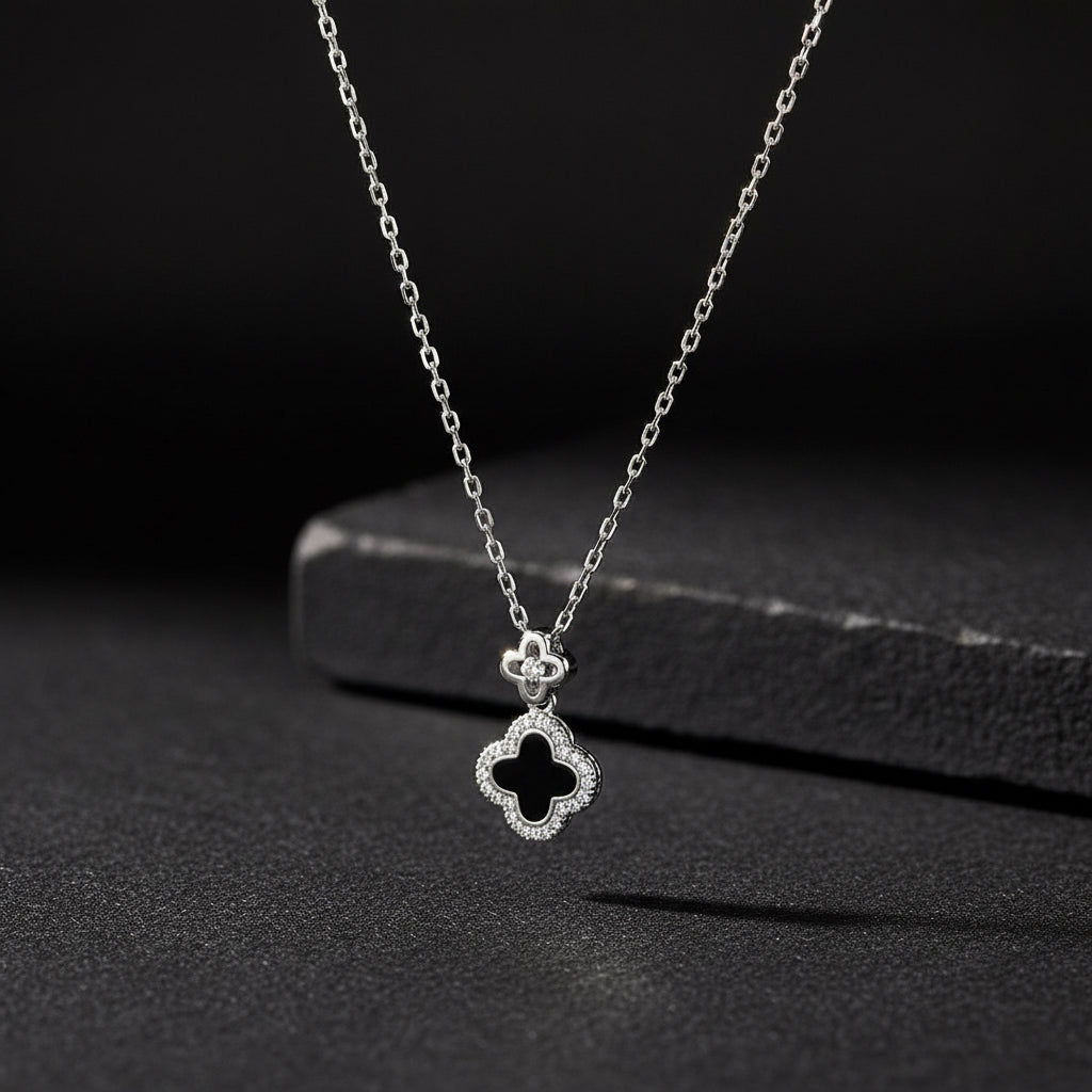 925 Sterling Silber Halskette mit Zirkonia