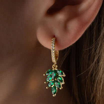 925 Collier vert émeraude en argent sterling