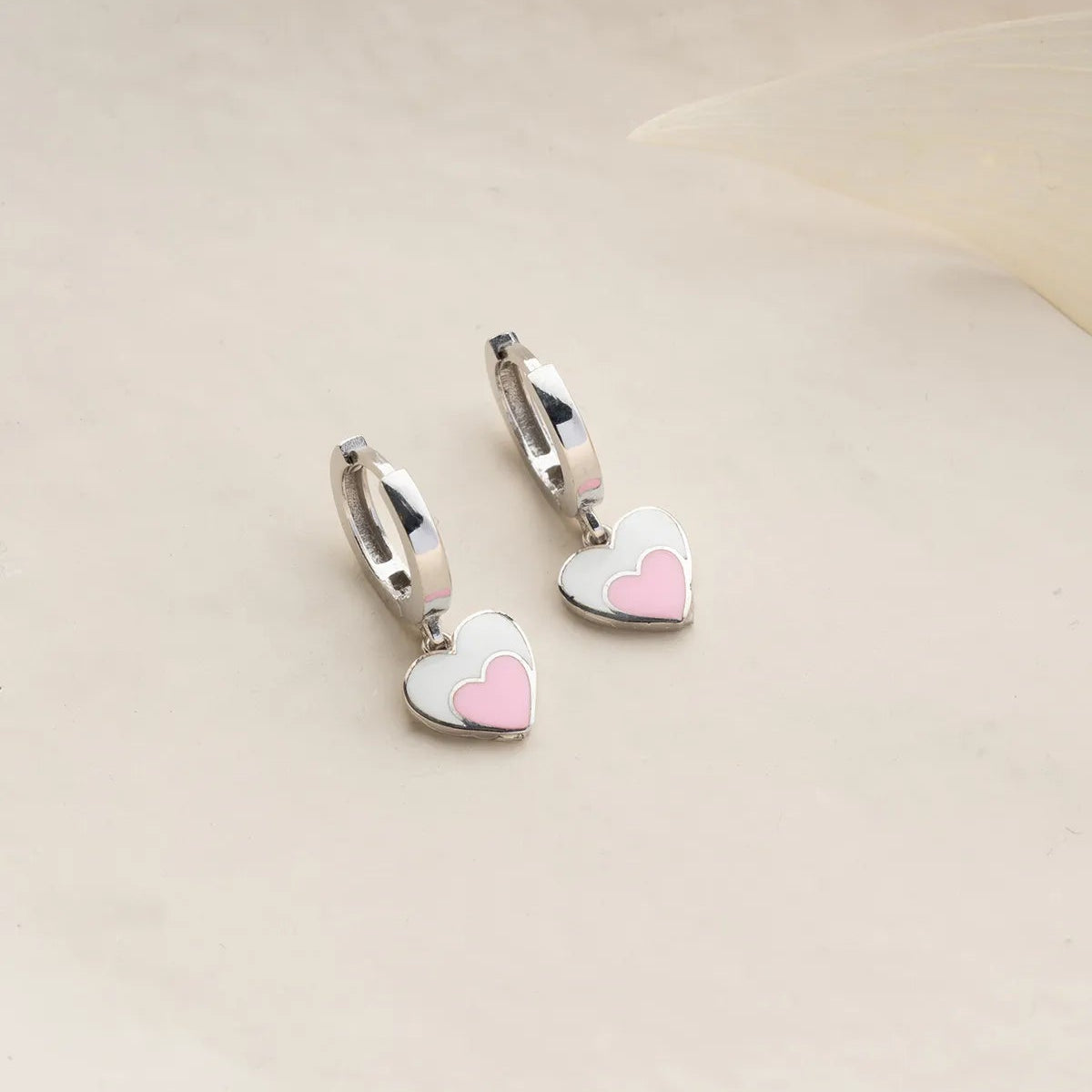 925 Silver Heart Kids Earrings