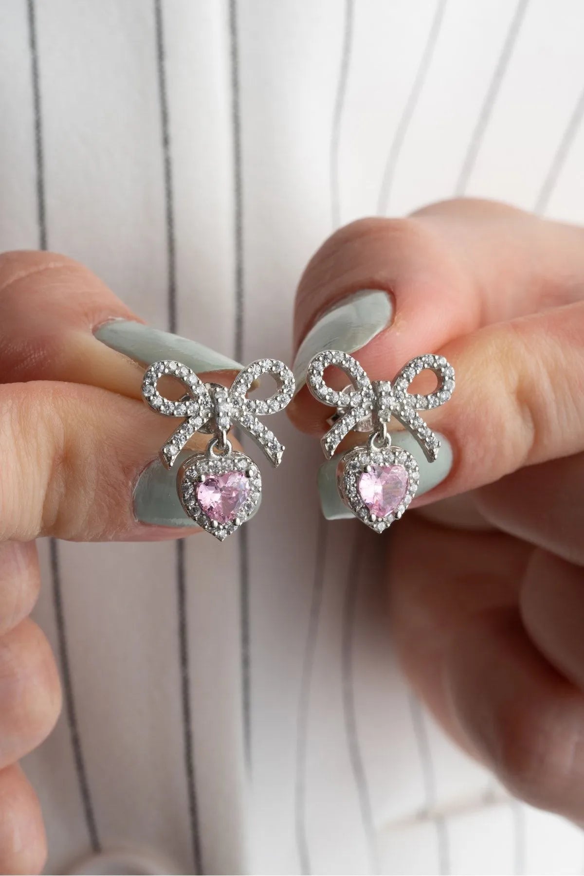 Sweetheart Bow – 925 Ayar Gümüş Küpe
