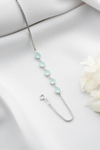 Aqua Parıltı 925 Ayar Gümüş Bileklik