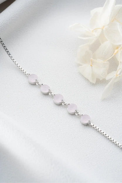 Pink sparkle 925 sterling silver bracelet