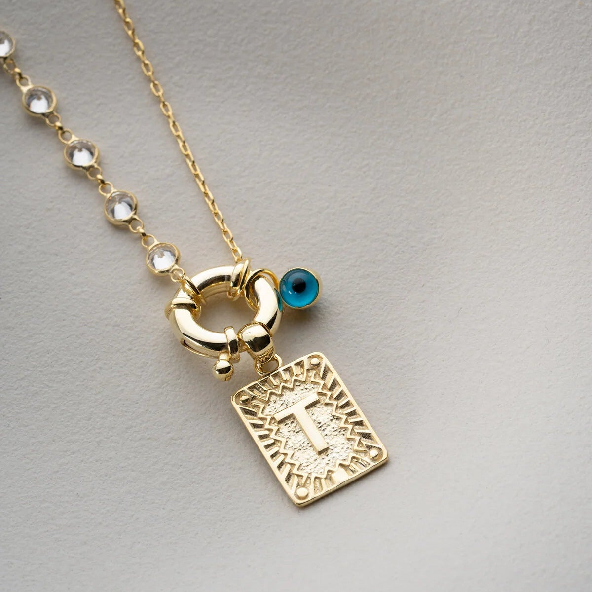 Shine Letter Personalized Silver Letter Necklace