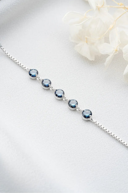 Gece Mavisi 925 Ayar Gümüş Bileklik