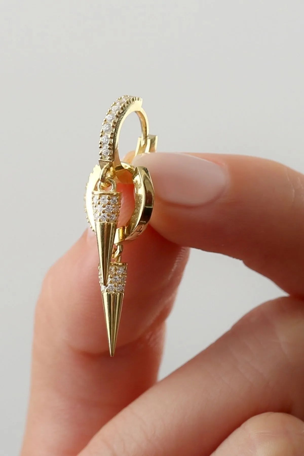 Golden Edge – 925 Ayar Gümüş Küpe