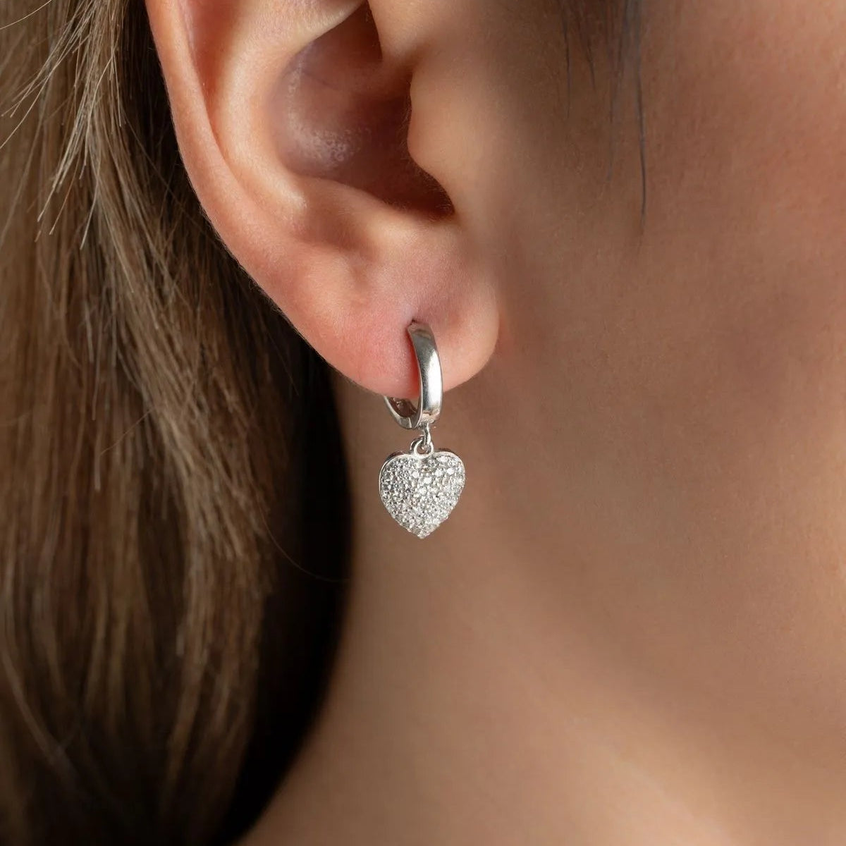 Heart Spark - 925 Sterling Silver Earrings
