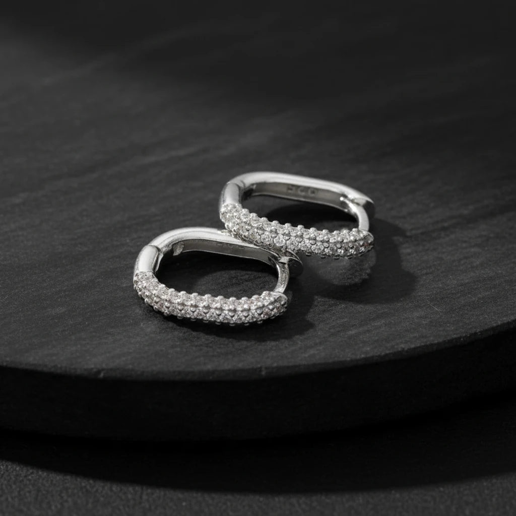 925 sterling silver zircon stone ring earrings