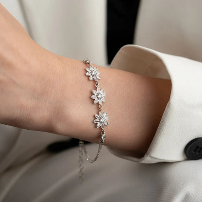 Lotus Sparkle 925 Sterling Silver Bracelet