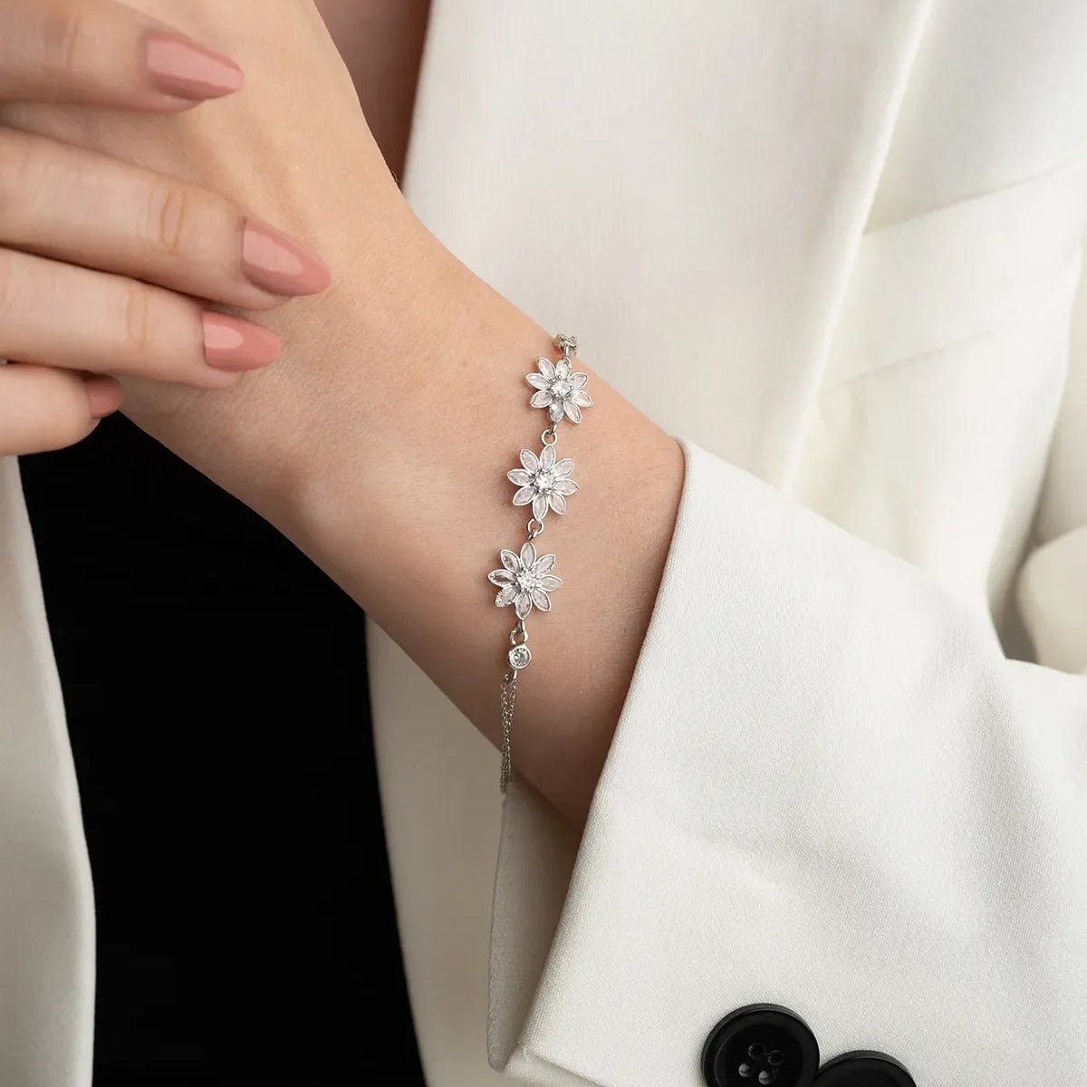 Lotus Sparkle 925 Sterling Silver Bracelet