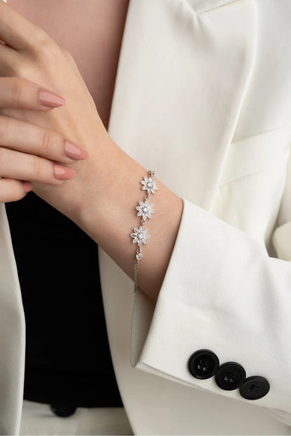 Lotus Sparkle 925 Sterling Silver Bracelet