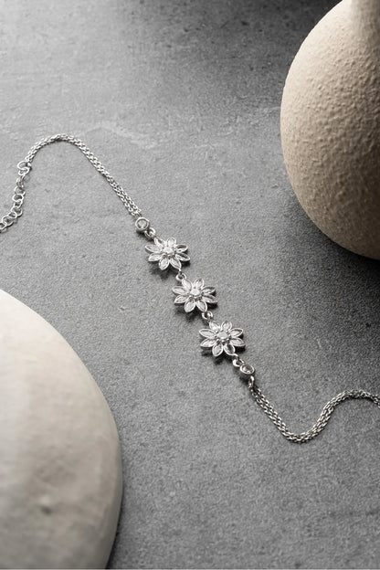 Lotus Sparkle 925 Sterling Silver Bracelet