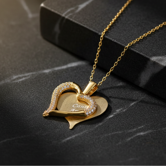 Personalisierte Herz Namenskette zum Muttertag