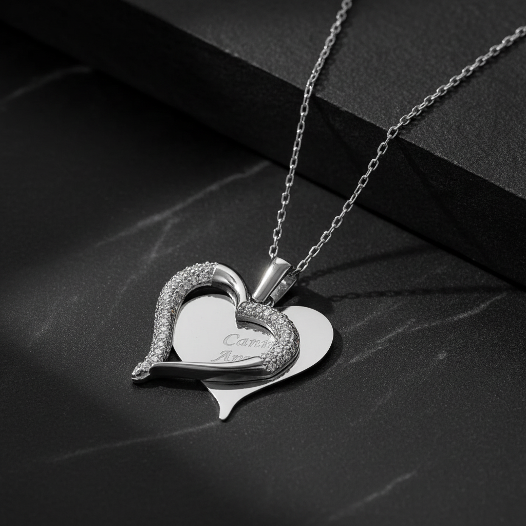 Personalisierte Herz Namenskette zum Muttertag