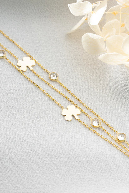 Lucky Clover 925 Sterling Silver Bracelet