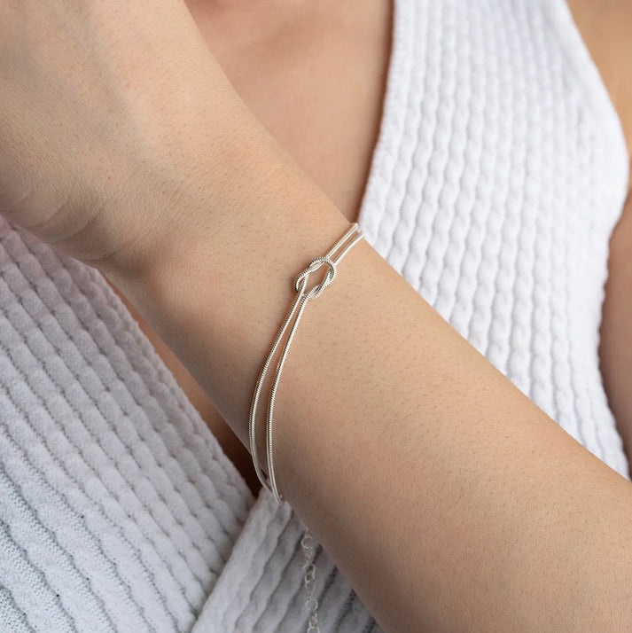 Love Knot 925 Sterling Silver Bracelet