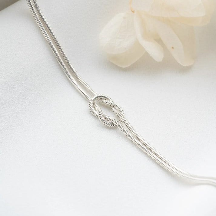 Love Knot 925 Sterling Silver Bracelet