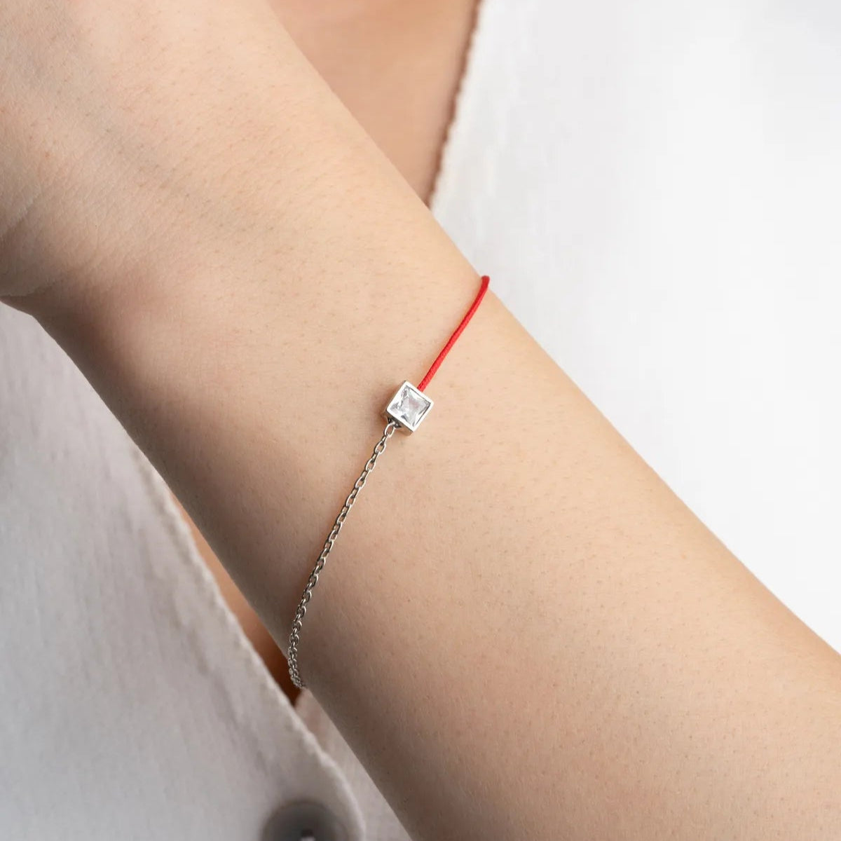 Red Spark 925 Sterling Silver Red Rope Bracelet
