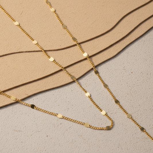 Disc Chain Necklace & Bracelet Set | 925 Sterling Silver