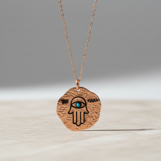 Collier en argent de la main principale de Fatma