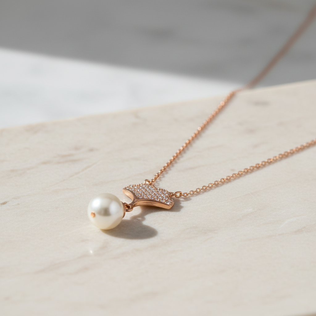 925 Sterling Silver Pearl Necklace