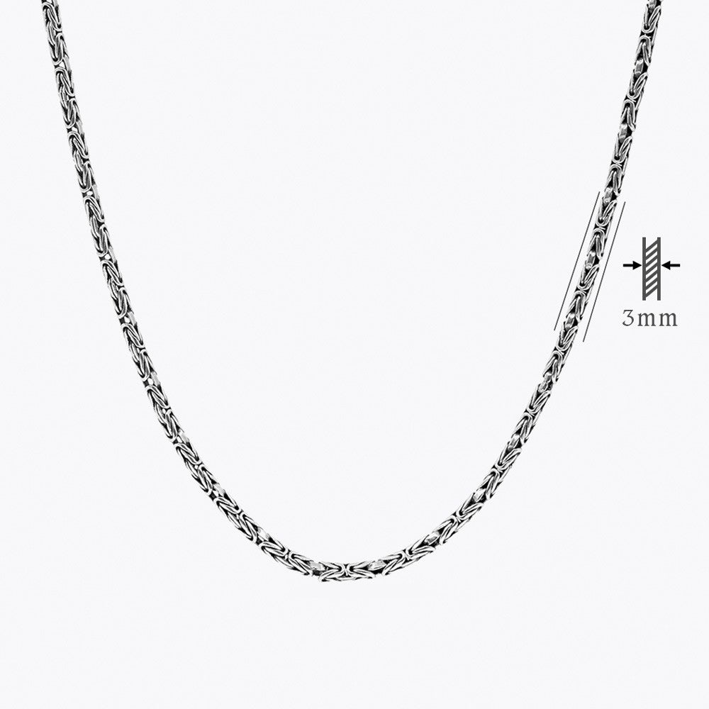 Königskette 3mm - 925 Sterling Silber