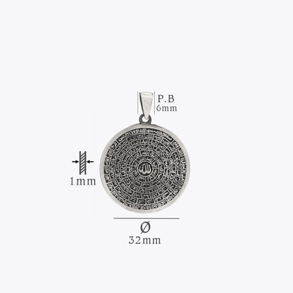 Esmaül Hüsna Erkek Kolye - 925 Ayar Gümüş