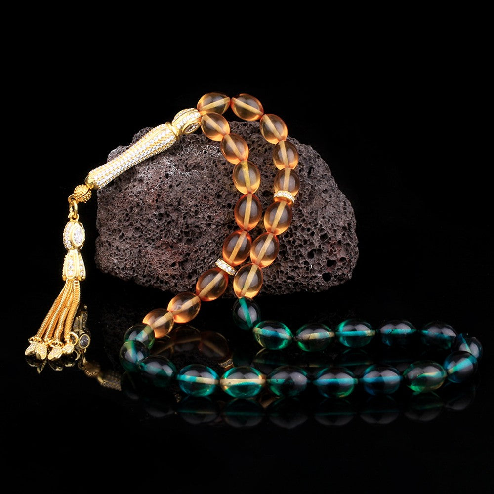 Zircon Stone Silver Tassel Color Fire Amber
