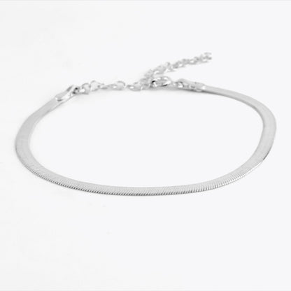 İtalyan Yassı Zincir Gümüş Bileklik