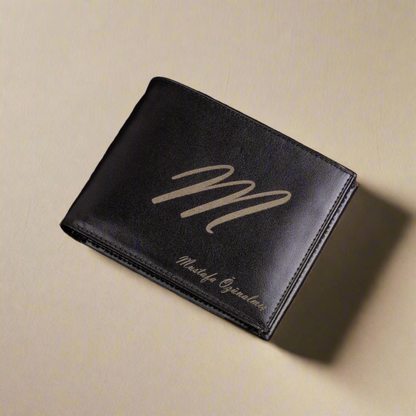 Kişiye Özel İsim Yazılı Erkek Deri Cüzdan