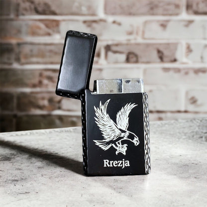 Logolu İsimli Cüzdan Kalem Tesbih Çakmak ve Ahşap Kutulu Hediye Seti