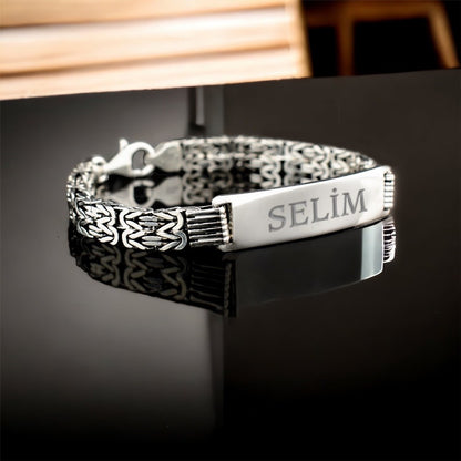 Bracelet King double chaîne 7,8 mm - 925 argent sterling