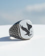 925 Sterling Silver Eagle Motif Men's Ring