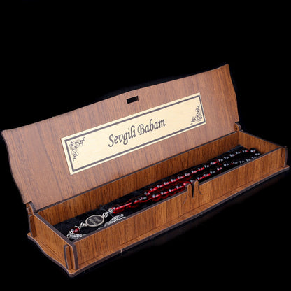 Fire Amber Tesbih ISIMLI 925 argent sterling