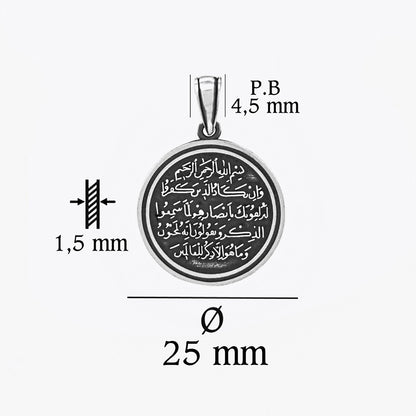 Kıtmir Dualı 925 Ayar Gümüş Kolye