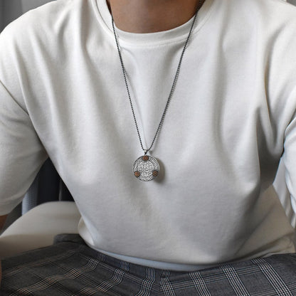 Viking Pusulası 925 Ayar Gümüş Kolye