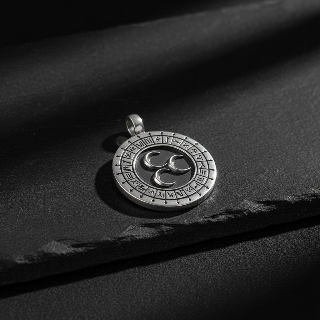 Üç Hilal 925 Sterling Silber Halskette