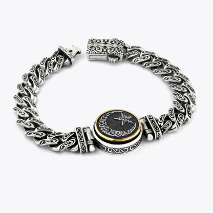 Ay Yildiz Word-i Tevhid Écrit Workmoughtanhip Special Design Silver Bracelet