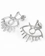 925 sterling silver eye earrings