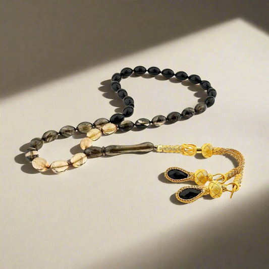 1000 Sterling Silver Kazaz Amber Rosary