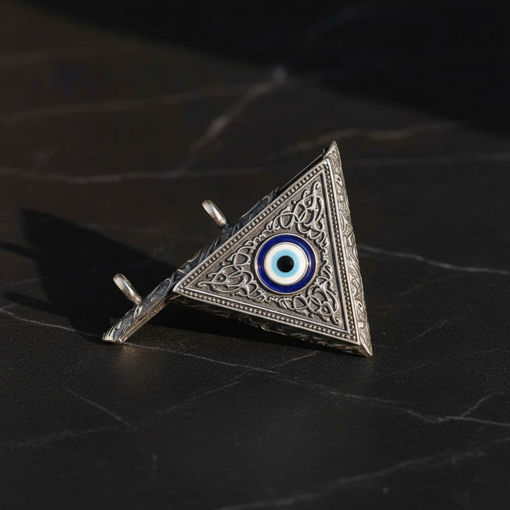 man Muska Anhänger mit Kette 925er Sterling Silber