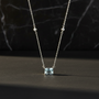Diamond Style Tek Taş Gümüş Kolye